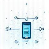 Data transfer diagram icon visualization