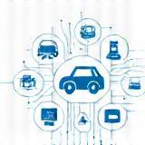 Connected devices icon abstract illustration